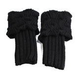 Maxbell 2Pairs Womens Boot Cuffs Cable Knit Winter Warm Fashion Short Leg Warmers