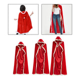Maxbell Hooded Cape Robe Decorations Fancy Dress Christmas Halloween Costumes Cloak 80cm 100-130cm