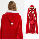 Maxbell Hooded Cape Robe Decorations Fancy Dress Christmas Halloween Costumes Cloak 150cm 160cm-180cm