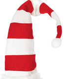 Maxbell Long Christmas Hat Unisex Warm Striped Santa Hat for Stage Performance Red White