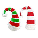 Maxbell Long Christmas Hat Unisex Warm Striped Santa Hat for Stage Performance Red White