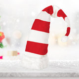 Maxbell Long Christmas Hat Unisex Warm Striped Santa Hat for Stage Performance Red White