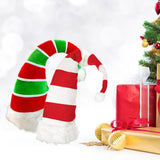 Maxbell Long Christmas Hat Unisex Warm Striped Santa Hat for Stage Performance Red White
