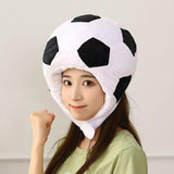 Maxbell Cartoon Football Plush Hat Photo Props Warm Lovely Headwear for Housewarming