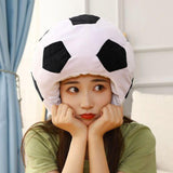 Maxbell Cartoon Football Plush Hat Photo Props Warm Lovely Headwear for Housewarming