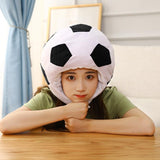 Maxbell Cartoon Football Plush Hat Photo Props Warm Lovely Headwear for Housewarming