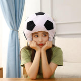 Maxbell Cartoon Football Plush Hat Photo Props Warm Lovely Headwear for Housewarming