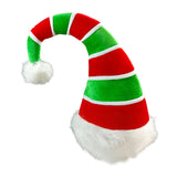 Maxbell Long Christmas Hat Unisex Warm Striped Santa Hat for Stage Performance Red White Green