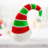 Maxbell Long Christmas Hat Unisex Warm Striped Santa Hat for Stage Performance Red White Green