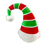 Maxbell Long Christmas Hat Unisex Warm Striped Santa Hat for Stage Performance Red White Green