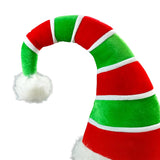 Maxbell Long Christmas Hat Unisex Warm Striped Santa Hat for Stage Performance Red White Green