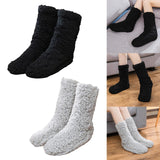 Maxbell Women Winter Warm Socks Thermal Socks Home Slippers Autumn Thick Non Slip Black