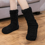 Maxbell Women Winter Warm Socks Thermal Socks Home Slippers Autumn Thick Non Slip Black