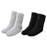 Maxbell Women Winter Warm Socks Thermal Socks Home Slippers Autumn Thick Non Slip Black