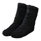 Maxbell Women Winter Warm Socks Thermal Socks Home Slippers Autumn Thick Non Slip Black