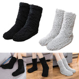 Maxbell Women Winter Warm Socks Thermal Socks Home Slippers Autumn Thick Non Slip Black