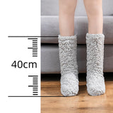 Maxbell Women Winter Warm Socks Thermal Socks Home Slippers Autumn Thick Non Slip Gray