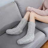 Maxbell Women Winter Warm Socks Thermal Socks Home Slippers Autumn Thick Non Slip Gray