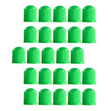 Maxbell 25 Pieces Car Tire Valve Stem Caps with Rubber Ring for Motorcycles Green