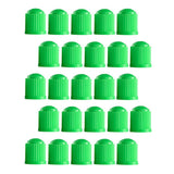 Maxbell 25 Pieces Car Tire Valve Stem Caps with Rubber Ring for Motorcycles Green