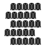 Maxbell 25 Pieces Car Tire Valve Stem Caps with Rubber Ring for Motorcycles Black