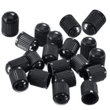 Maxbell 25 Pieces Car Tire Valve Stem Caps with Rubber Ring for Motorcycles Black