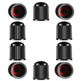 Maxbell 25 Pieces Car Tire Valve Stem Caps with Rubber Ring for Motorcycles Yellow