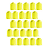 Maxbell 25 Pieces Car Tire Valve Stem Caps with Rubber Ring for Motorcycles Yellow