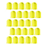 Maxbell 25 Pieces Car Tire Valve Stem Caps with Rubber Ring for Motorcycles Yellow