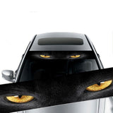 Maxbell Creative Eyes Front Windshield Stickers Visor strips Eye design  Cat Eyes Yellow
