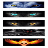 Maxbell Creative Eyes Front Windshield Stickers Visor strips Eye design wolf Shaped Eyes