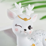Maxbell Deer Figurines Animal Statue Gifts Crafts for Living Room Bedroom Cafe White