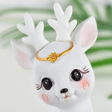 Maxbell Deer Figurines Animal Statue Gifts Crafts for Living Room Bedroom Cafe White