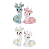 Maxbell Deer Figurines Animal Statue Gifts Crafts for Living Room Bedroom Cafe White
