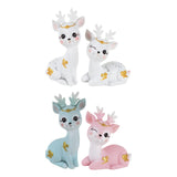 Maxbell Deer Figurines Animal Statue Gifts Crafts for Living Room Bedroom Cafe White
