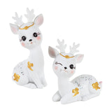 Maxbell Deer Figurines Animal Statue Gifts Crafts for Living Room Bedroom Cafe White