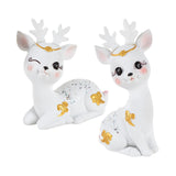 Maxbell Deer Figurines Animal Statue Gifts Crafts for Living Room Bedroom Cafe White