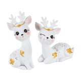 Maxbell Deer Figurines Animal Statue Gifts Crafts for Living Room Bedroom Cafe White