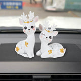 Maxbell Deer Figurines Animal Statue Gifts Crafts for Living Room Bedroom Cafe White