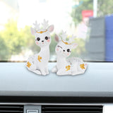 Maxbell Deer Figurines Animal Statue Gifts Crafts for Living Room Bedroom Cafe White