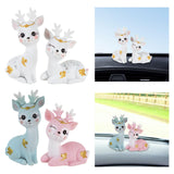 Maxbell Deer Figurines Animal Statue Gifts Crafts for Living Room Bedroom Cafe White