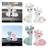 Maxbell Deer Figurines Animal Statue Gifts Crafts for Living Room Bedroom Cafe White