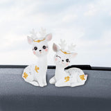 Maxbell Deer Figurines Animal Statue Gifts Crafts for Living Room Bedroom Cafe White