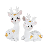 Maxbell Deer Figurines Animal Statue Gifts Crafts for Living Room Bedroom Cafe White