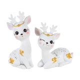 Maxbell Deer Figurines Animal Statue Gifts Crafts for Living Room Bedroom Cafe White