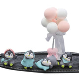 Maxbell 6 Pieces Little Penguin Figurines Miniature Figurines for Car Dashboard