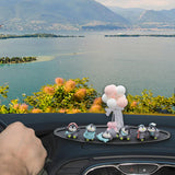 Maxbell 6 Pieces Little Penguin Figurines Miniature Figurines for Car Dashboard