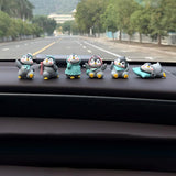 Maxbell 6 Pieces Little Penguin Figurines Miniature Figurines for Car Dashboard