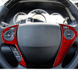 Maxbell Car Steering Wheel Button Trim Cover Red for Honda Accord Accessory