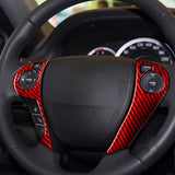 Maxbell Car Steering Wheel Button Trim Cover Red for Honda Accord Accessory